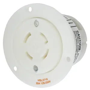 HUBBELL RECEPTACULO 3P 4H 30A 125/250V WHITE