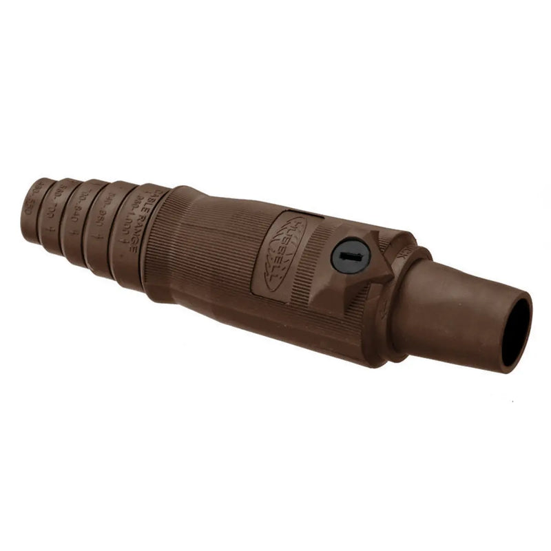 HUBBELL CONECTOR UNIPOLO 400AMPS HEMBRA CAFE