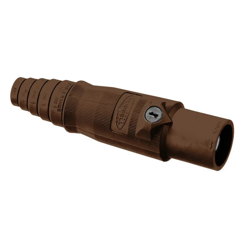 HUBBELL CONECTOR UNIPOLO 400AMPS MACHO CAFE