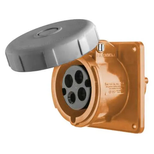 HUBBELL RECEPT. PYS 3P4H 250V HBL430R12W+MB302W (EQUIV.ARE3422)