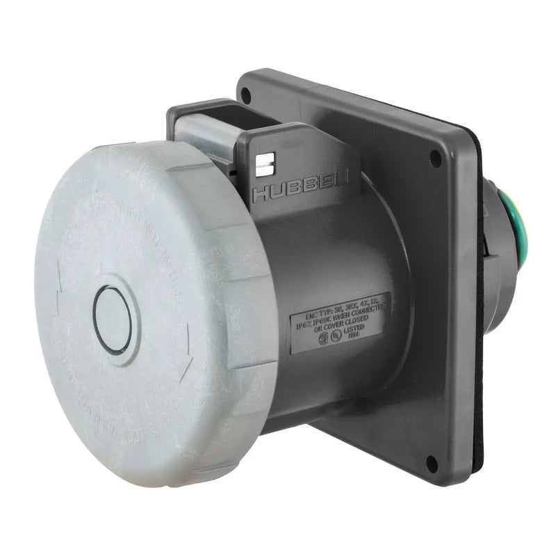 HUBBELL P+S RCPT IEC 3P4W 60A 3PH 600V W/T