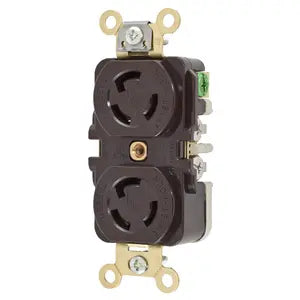 HUBBELL LKG DUP RCPT 15A 125V L5-15R BR HBL4700