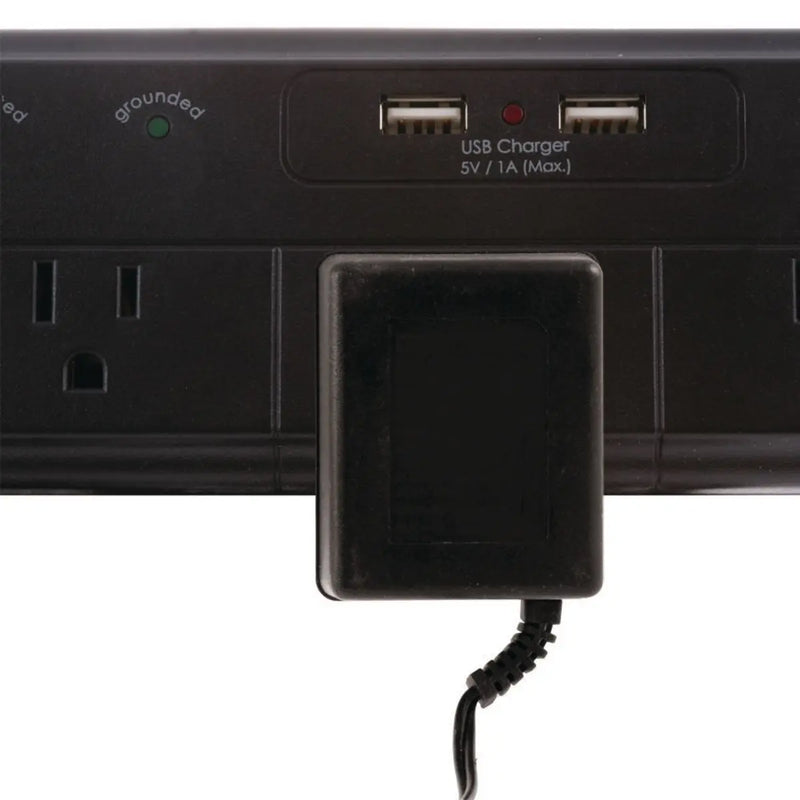 HUBBELL MULTICONTACTO C/SUPRESOR 4 CTOS + 2 USB