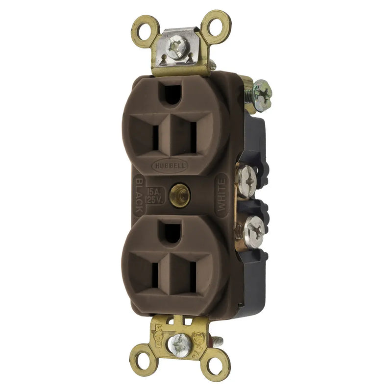 HUBBELL RECEPTACULO DUPLEX 15A 125V CAFE 5-15R