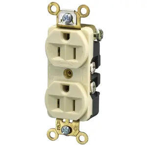 HUBBELL RECEPTACULO DUPLEX 2P 3H 15A 125V MARFIL