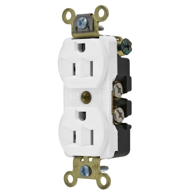 HUBBELL RECEPTACULO DUPLEX 2P 3H 15A 125V BCO