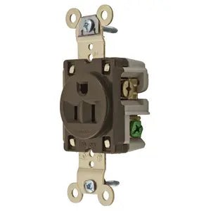 HUBBELL CONTACTO POLARIZADO CAFE 15 AMP