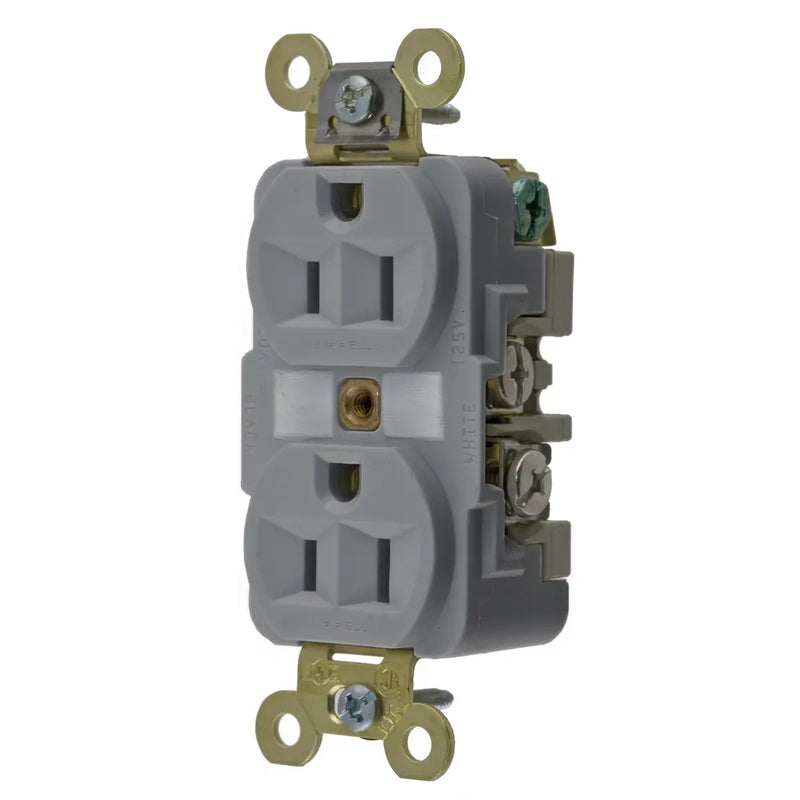 HUBBELL RECEPTACULO DUPLEX HD 2P 3H 15A 125V GRIS