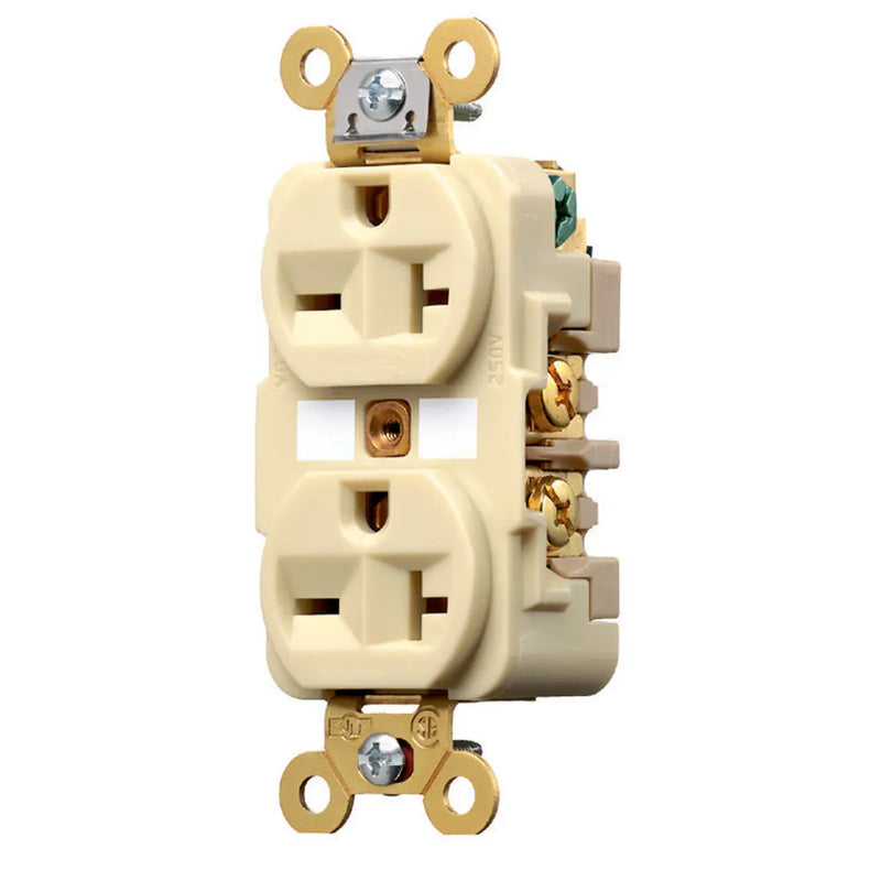 HUBELL RECEP DUPLEX 2P 3H 20A 250V 6-20IV