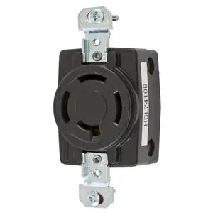 HUBBELL LKG RCPT 4P4W 20A 120/208V BK HBL7410B