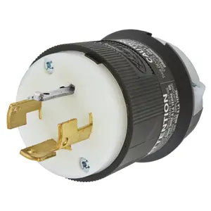HUBBELL LKG PLUG 4P4W 20A 120/208V BK HBL7411C