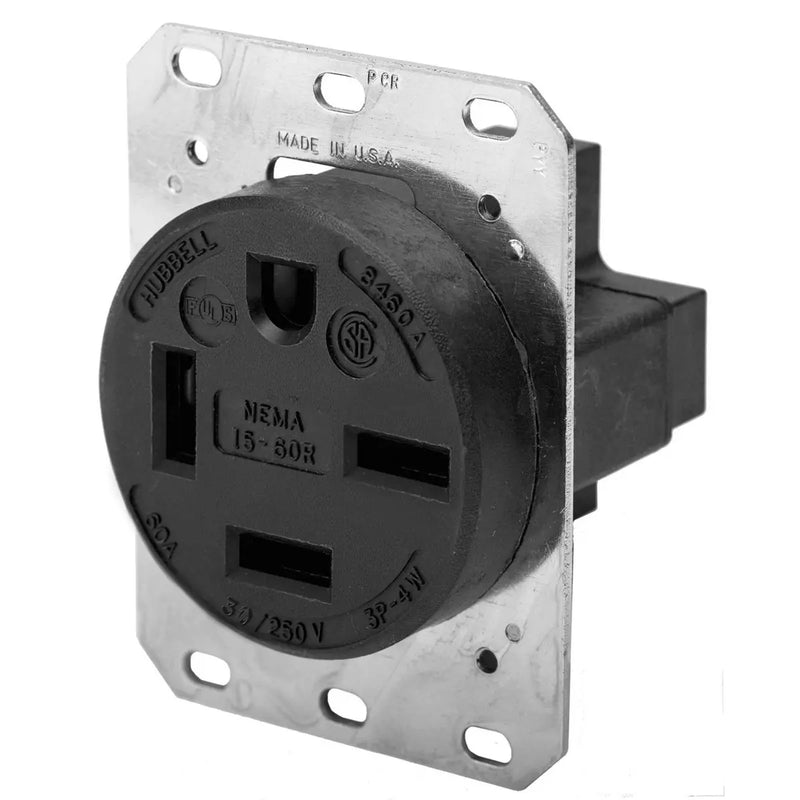 HUBBELL SGL RCPT 3P 4H 60A 260V 15-60R BK