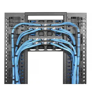 GESTION HORIZONTAL DE CABLES SERIE M 1UNI EXT 4" C/TAPA NEGRA