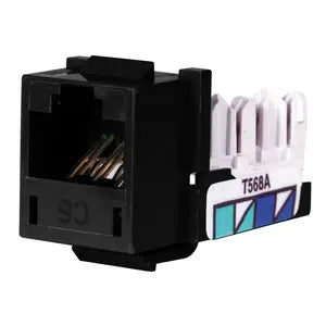 HUBBELL JACK CAT.6 8 POS UNIV. A-B NEGRO
