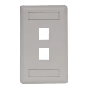 HUBBELL PLACA SENCILLA 2 PUERTOS BLANCO OFICINA
