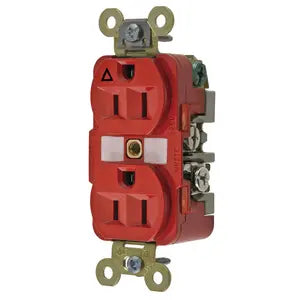 HUBBELL RECEPTACULO DUPLEX AISLADO ROJO 15A