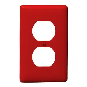 HUBBELL Placa Nylon 1 Dplex Rojo SKU: NP8R