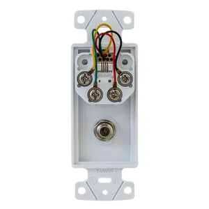 HUBBELL MODULO DECOR C/1CONECT F Y 1RJ11 BCO