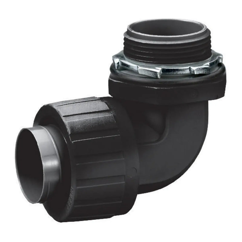 HUBBELL CONECTOR AISLADO NYLON NEGRO 90 GRADOS 1"