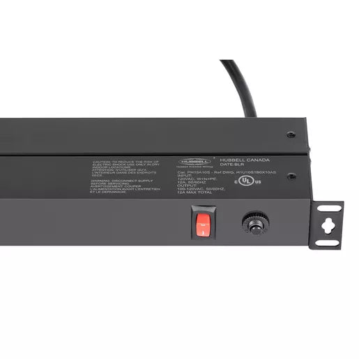 HUBBELL UNIDAD ENER. INTERUP. ENCEND. /APAG. 1 RACK 15 AMP 10T 3M
