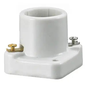 HUBBELL PORTALAM CUAD 660W 250V PORCELANA BCO