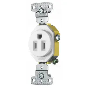 HUBBELL RECEPT RESID SENC 2P 3H 15A 125V BLANCO