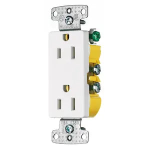 HUBBELL CONTACTO DUPLEX 15A 125VAC BLANCO