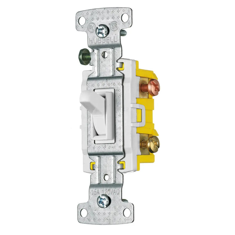 HUBBELL INT TOOGLE 3 VIAS 15A 120V BLANCO
