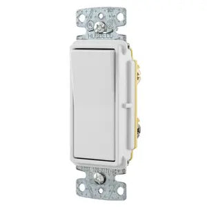 HUBBELL DECORA APAGADOR ESCALERA BCO