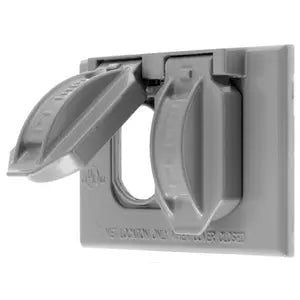HUBBELL TAPA HORIZONTAL P/1G IND DUPLEX METAL GRIS
