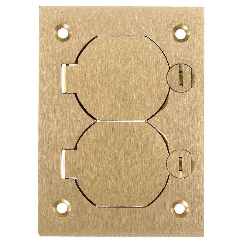 HUBBELL KELLEMS F-BOX CVR RECT DUPLEX FLAP BRONCE S3825
