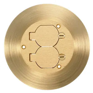 HUBBELL PLACA PISO BRONCE C/MARCO REC DUPLEX