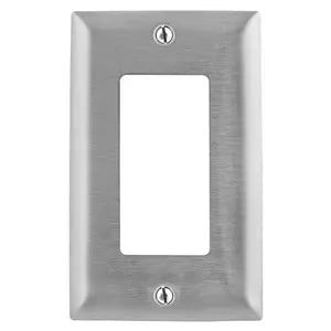 HUBBELL PLACA RECTANGULAR ACERO INOX