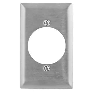 HUBBELL PLACA ACERO INOX P/RECEP SENCILLO 54MM