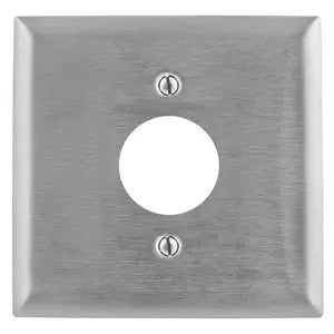 HUBBELL PLACA 2 GANG ACERO INOXIDABLE