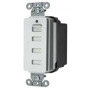 HUBBELL Usb Chrgr 4 Port 5Amp 5 Volt White SKU: USB4W
