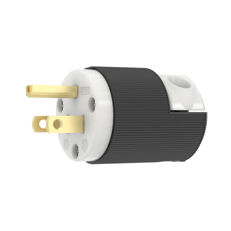 HUBBELL PLUG 15A 125V 5-15P B/W 515P