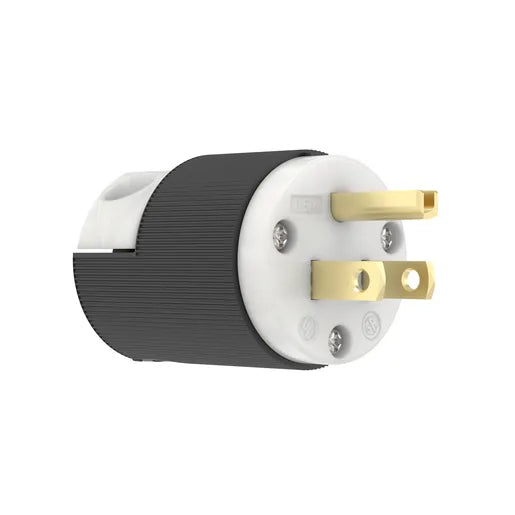HUBBELL PLUG 15A 125V 5-15P B/W 515P