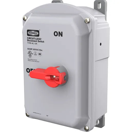 HUBBELL DESCONECTADOR NO METALICO 3P 60A 600V 4X IP69K