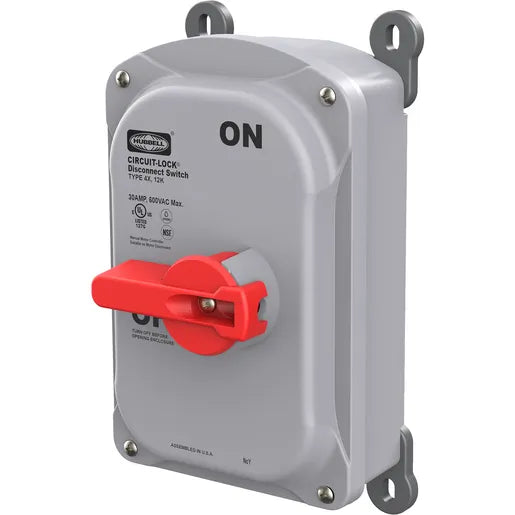 HUBBELL DESCONECTADOR NO METALICO 3P 30A 600V 4X IP69K