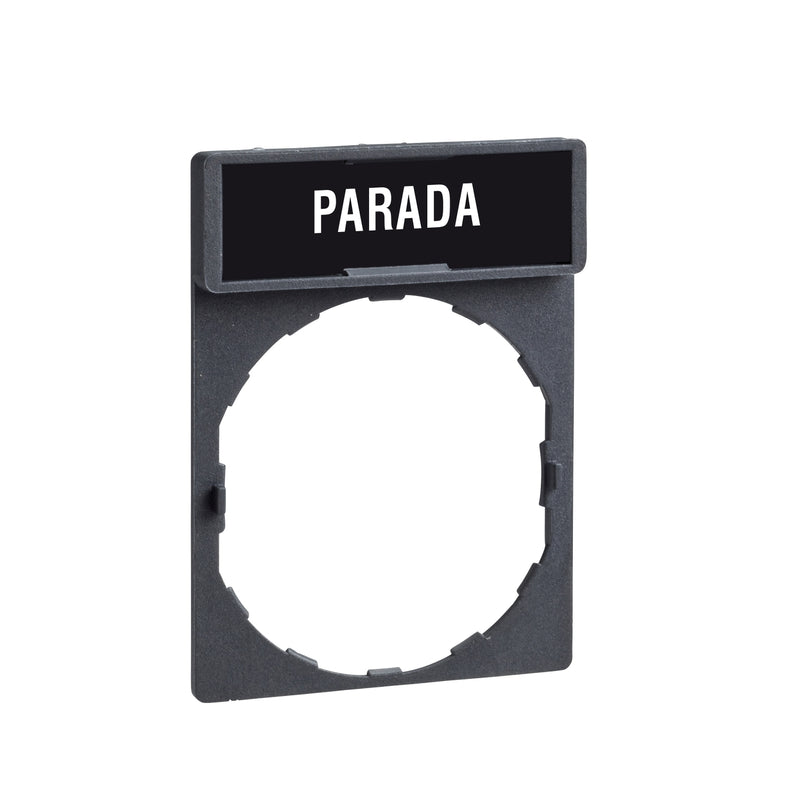 TELEMEC PLACA LEYENDA CON TEXTO PARADA
