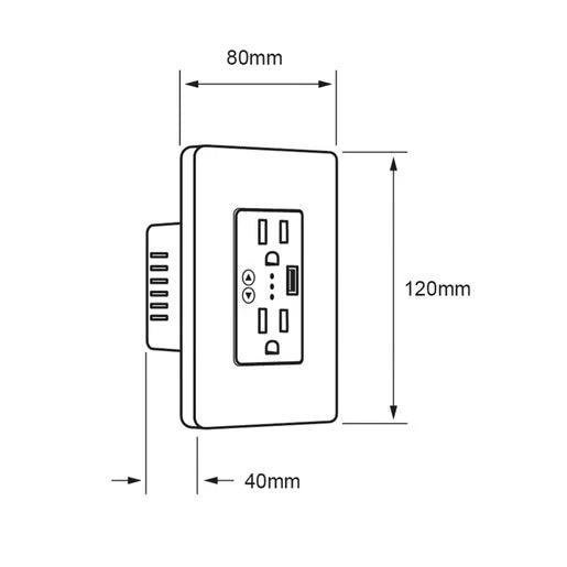 TECNOLITE ENCHUFE WIFI 2 SALIDAS 0.5W 100-240VCA