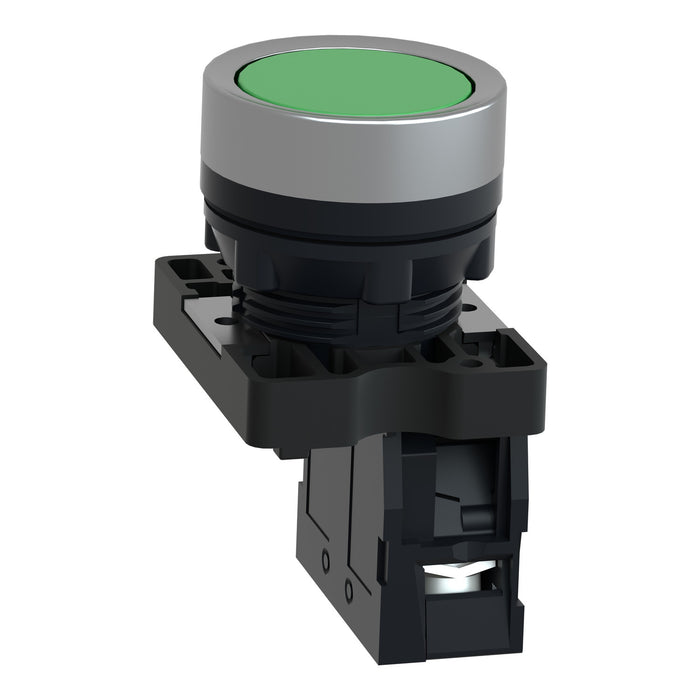 SCHNEIDER BOTON PULS. REDONDO 22MM VERDE IP65