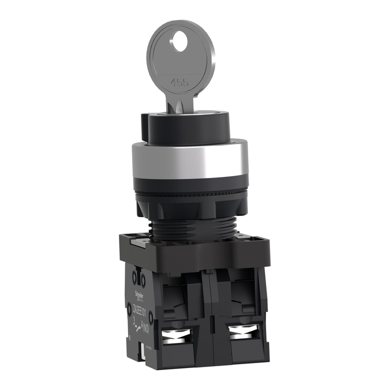 SCHNEIDER SELECTOR LLAVE 2 POS 2NA COMP PLAST NEGRO