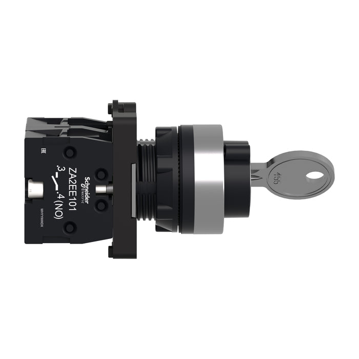 SCHNEIDER SELECTOR LLAVE 2 POS 2NA COMP PLAST NEGRO