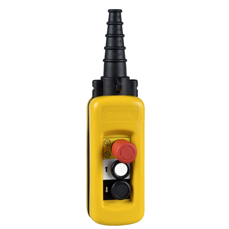 TELEMEC US-ESTACION COLGANTE DE BOTON 2 BOTONES + P.EMRG