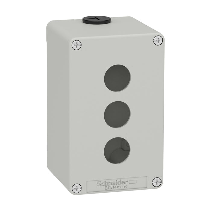 SCHNEIDER CAJA METAL VACIA 3 PERF GRIS