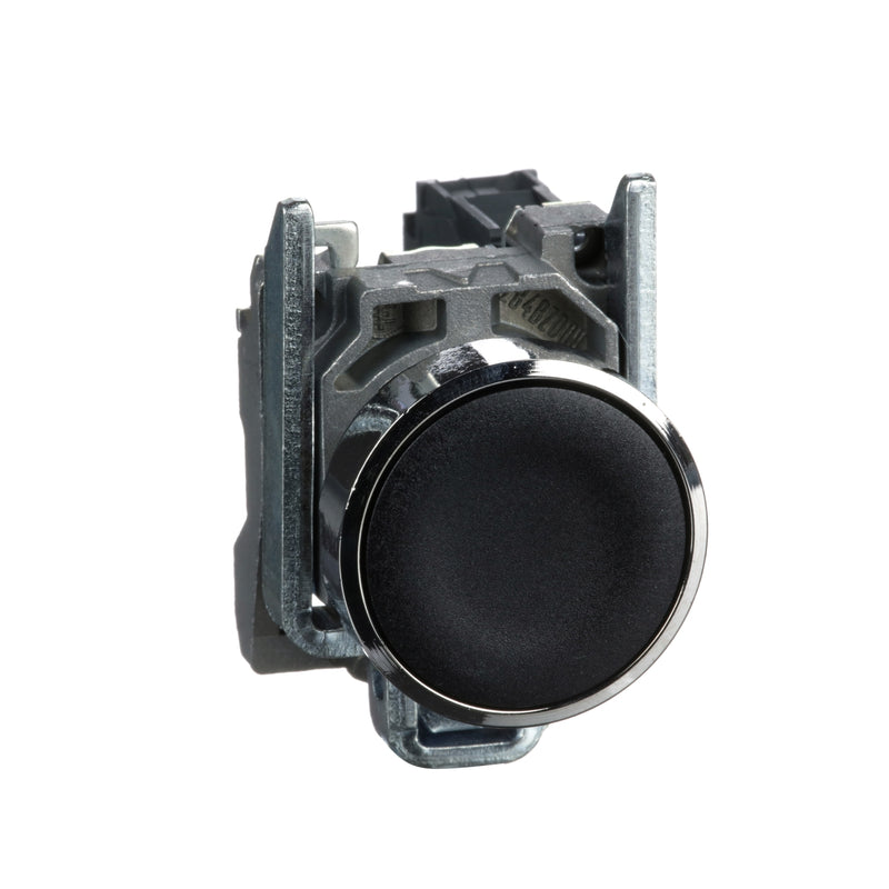 TELEMEC PULSADOR RASANTE 22.5 MM NEGRO