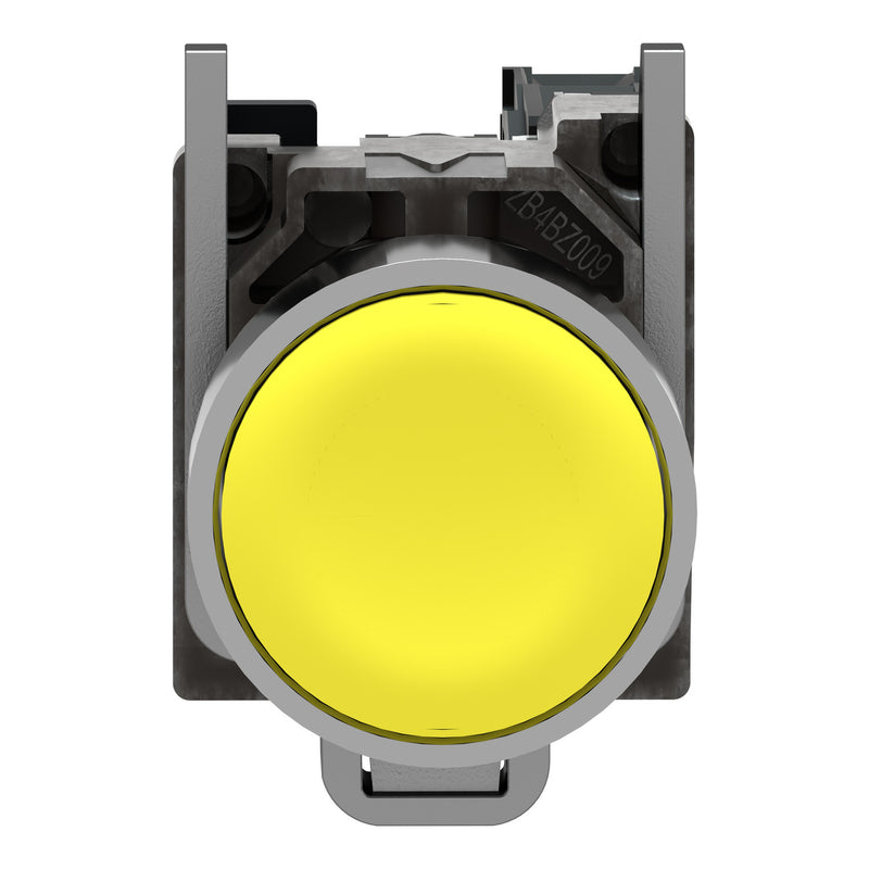 TELEMEC PULSADOR RASANTE 22.5 MM AMARILLO