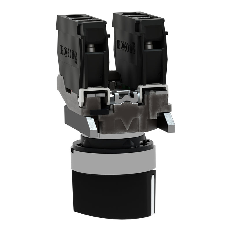 TELEMEC SELECTOR 22.5 MM 2 POS C/CONTACTOS
